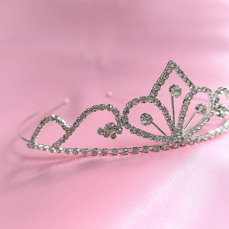 Women'S Hair Accessories Wedding - Corona Nuziale in Strass Color Argento,