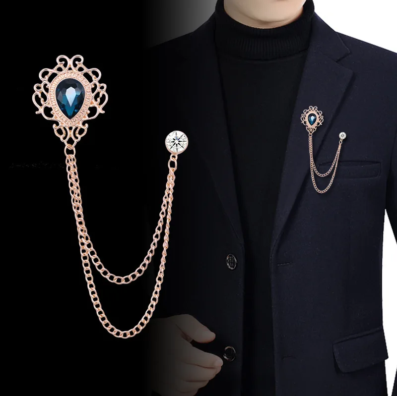 Women'S Accessories Jewelry - Nuovo vintage nappa catena strass spilla