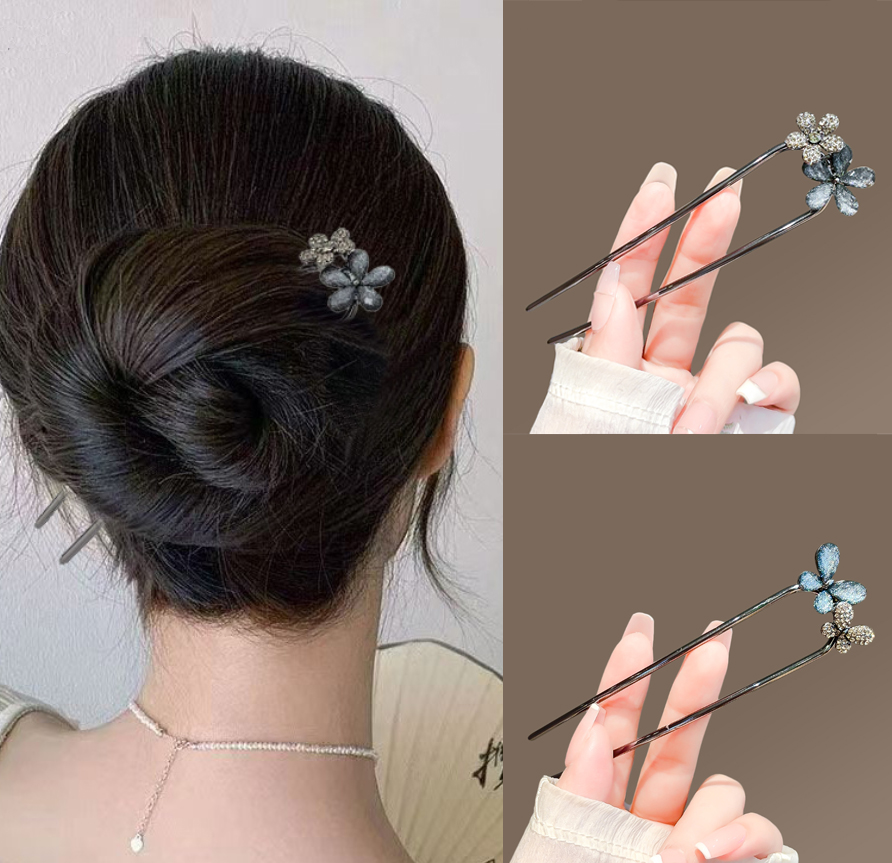 Women Knight Accessories - Forcina per capelli vintage floreale a