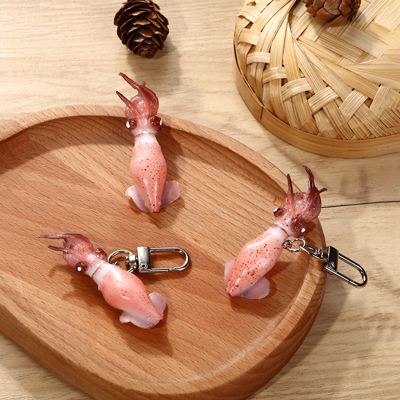 Women'S Key Accessories - Simulazione frutti di mare calamari portachiavi