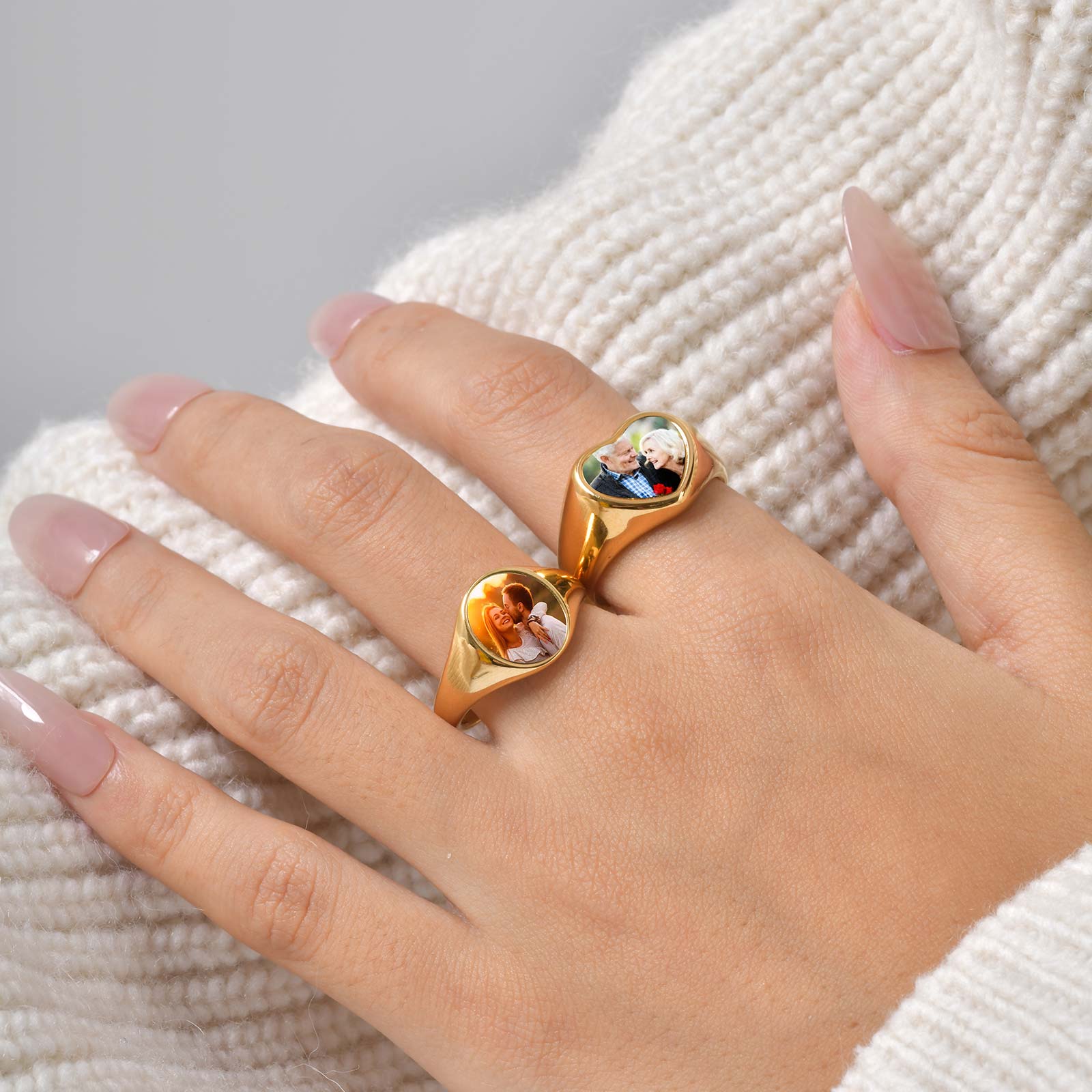 Anello con sigillo con foto pe - Women Accessories Logo recensione e prezzo
