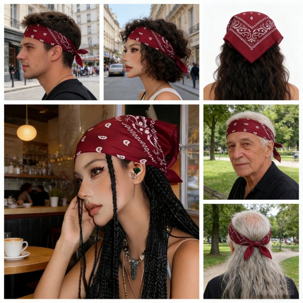 Bandana Quadrata Retrò Rosso V - Women'S Accessories Go Outdoors recensione e prezzo