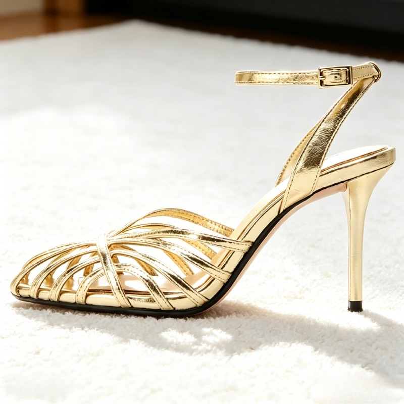 Sandalo sexy con tacco alto a  - Wrap Ring Gold recensione e prezzo